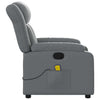 Stella Homewares Massage Recliner Chair Grey Faux Leather