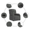 Stella Homewares Recliner Chair Dark Grey Fabric
