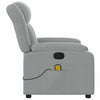 Stella Homewares Massage Recliner Chair Light Grey Fabric
