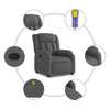 Stella Homewares Massage Recliner Chair Dark Grey Fabric
