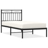 Stella Homewares Metal Bed Frame without Mattress with Headboard Black 90x190 cm