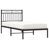 Stella Homewares Metal Bed Frame without Mattress with Headboard Black 90x190 cm