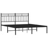 Stella Homewares Metal Bed Frame without Mattress with Headboard Black 150x200 cm