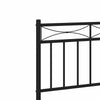 Stella Homewares Metal Bed Frame without Mattress with Headboard Black 150x200 cm