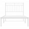 Stella Homewares Metal Bed Frame without Mattress with Headboard White 90x190 cm
