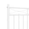 Stella Homewares Metal Bed Frame without Mattress with Headboard White 135x190 cm
