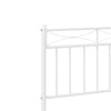 Stella Homewares Metal Bed Frame without Mattress with Headboard White 150x200 cm