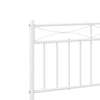 Stella Homewares Metal Bed Frame without Mattress with Footboard White 90x190 cm