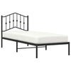 Stella Homewares Metal Bed Frame without Mattress with Headboard Black 90x190 cm