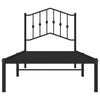Stella Homewares Metal Bed Frame without Mattress with Headboard Black 90x190 cm