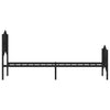 Stella Homewares Metal Bed Frame without Mattress with Footboard Black 90x190 cm