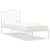 Stella Homewares Metal Bed Frame without Mattress with Headboard White 90x190 cm