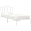 Stella Homewares Metal Bed Frame without Mattress with Headboard White 90x190 cm