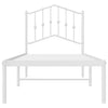 Stella Homewares Metal Bed Frame without Mattress with Headboard White 90x190 cm