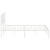 Stella Homewares Metal Bed Frame without Mattress with Headboard White 183x203 cm King