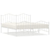 Stella Homewares Metal Bed Frame without Mattress with Footboard White 183x203 cm King