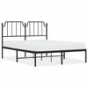 Stella Homewares Metal Bed Frame without Mattress with Headboard Black 150x200 cm