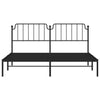Stella Homewares Metal Bed Frame without Mattress with Headboard Black 183x203 cm King