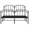 Stella Homewares Metal Bed Frame without Mattress with Footboard Black 150x200 cm