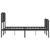 Stella Homewares Metal Bed Frame without Mattress with Footboard Black 150x200 cm