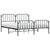 Stella Homewares Metal Bed Frame without Mattress with Footboard Black 183x203 cm King