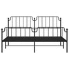 Stella Homewares Metal Bed Frame without Mattress with Footboard Black 183x203 cm King
