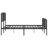 Stella Homewares Metal Bed Frame without Mattress with Footboard Black 183x203 cm King