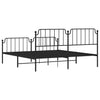 Stella Homewares Metal Bed Frame without Mattress with Footboard Black 183x203 cm King