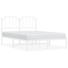 Stella Homewares Metal Bed Frame without Mattress with Headboard White 150x200 cm