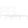 Stella Homewares Metal Bed Frame without Mattress with Headboard White 150x200 cm
