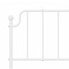 Stella Homewares Metal Bed Frame without Mattress with Headboard White 183x203 cm King