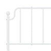 Stella Homewares Metal Bed Frame without Mattress with Footboard White 183x203 cm King