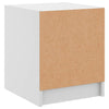 Stella Homewares Bedside Cabinet with Glass Door White 35x37x42 cm