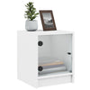 Stella Homewares Bedside Cabinets with Glass Doors 2 pcs White 35x37x42 cm