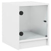 Stella Homewares Bedside Cabinets with Glass Doors 2 pcs White 35x37x42 cm
