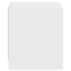 Stella Homewares Bedside Cabinets with Glass Doors 2 pcs White 35x37x42 cm