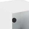 Stella Homewares Bedside Cabinets with Glass Doors 2 pcs White 35x37x42 cm