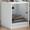 Stella Homewares Bedside Cabinets with Glass Doors 2 pcs White 35x37x42 cm