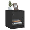 Stella Homewares Bedside Cabinets with Glass Doors 2 pcs Black 35x37x42 cm