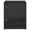 Stella Homewares Bedside Cabinets with Glass Doors 2 pcs Black 35x37x42 cm