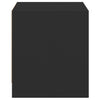 Stella Homewares Bedside Cabinets with Glass Doors 2 pcs Black 35x37x42 cm