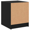 Stella Homewares Bedside Cabinets with Glass Doors 2 pcs Black 35x37x42 cm