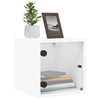 Stella Homewares Bedside Cabinets with Glass Doors 2 pcs White 35x37x35 cm