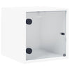 Stella Homewares Bedside Cabinets with Glass Doors 2 pcs White 35x37x35 cm