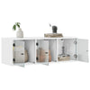 Stella Homewares Wall Cabinet with Glass Doors White 102x37x35 cm