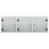 Stella Homewares Wall Cabinet with Glass Doors White 102x37x35 cm