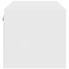 Stella Homewares Wall Cabinet with Glass Doors White 102x37x35 cm