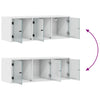 Stella Homewares Wall Cabinet with Glass Doors White 102x37x35 cm