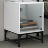 Stella Homewares Bedside Cabinets with Glass Doors 2 pcs White 35x37x50 cm