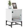 Stella Homewares Bedside Cabinets with Glass Doors 2 pcs White 35x37x50 cm